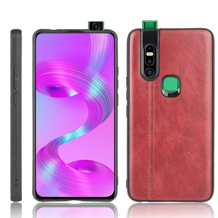 For Infinix S5 Pro Shockproof Sewing Cow Pattern Skin Texture PC + PU + TPU Case