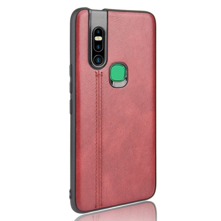 For Infinix S5 Pro Shockproof Sewing Cow Pattern Skin Texture PC + PU + TPU Case