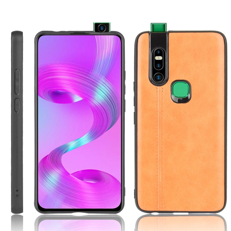 For Infinix S5 Pro Shockproof Sewing Cow Pattern Skin Texture PC + PU + TPU Case