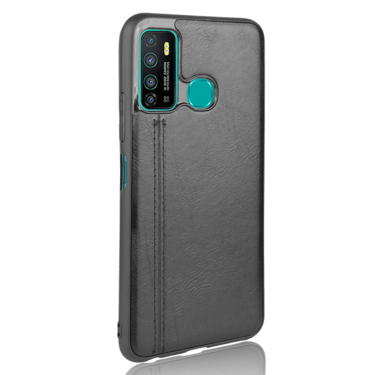 For Infinix Hot 9 Shockproof Sewing Cow Pattern Skin Texture PC + PU + TPU Case