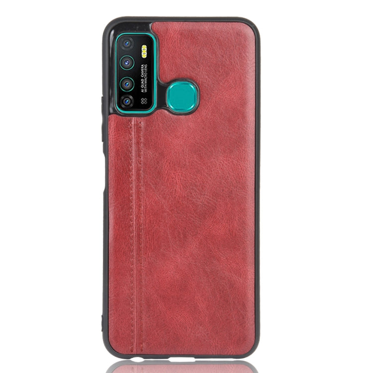 For Infinix Hot 9 Shockproof Sewing Cow Pattern Skin Texture PC + PU + TPU Case