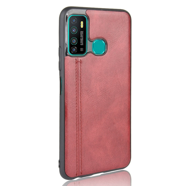 For Infinix Hot 9 Shockproof Sewing Cow Pattern Skin Texture PC + PU + TPU Case