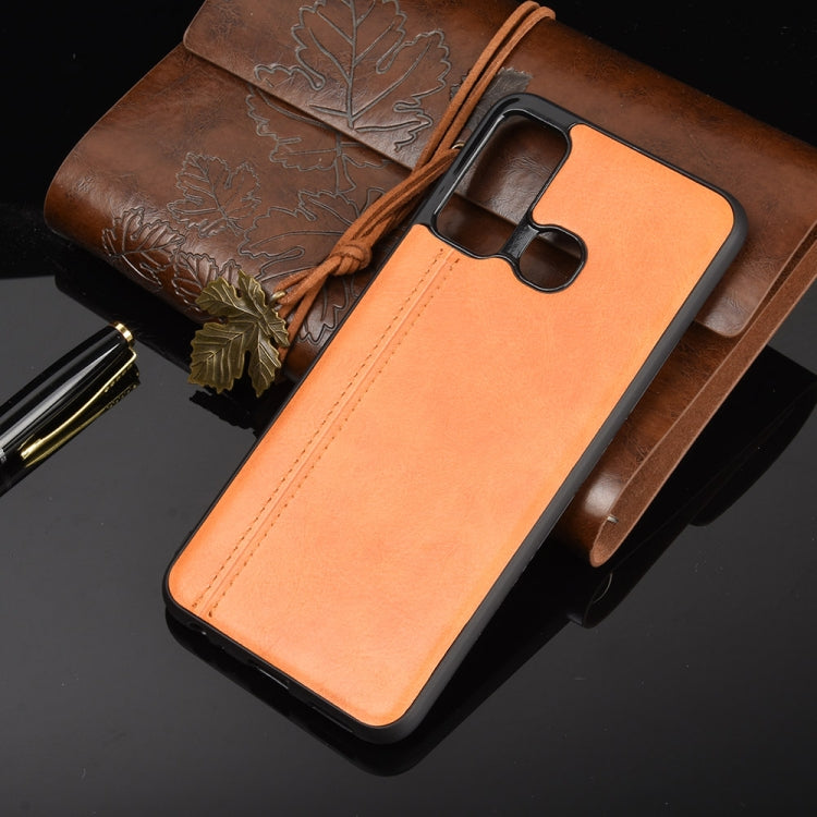 For Infinix Hot 9 Shockproof Sewing Cow Pattern Skin Texture PC + PU + TPU Case