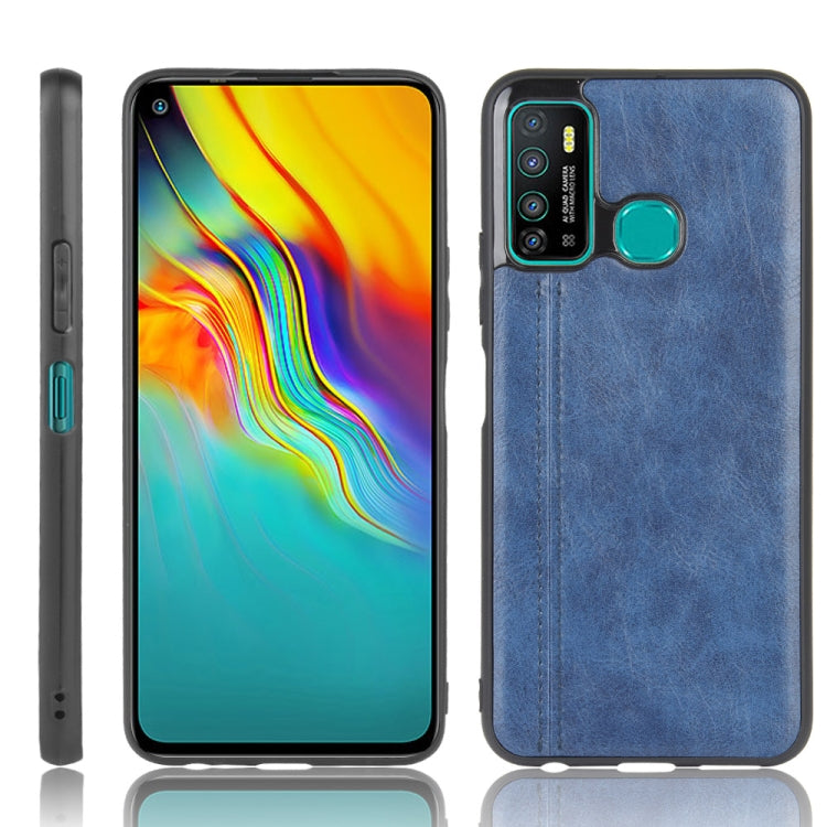 For Infinix Hot 9 Shockproof Sewing Cow Pattern Skin Texture PC + PU + TPU Case