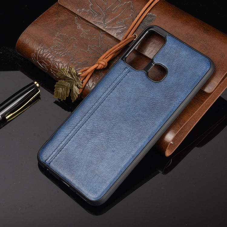 For Infinix Hot 9 Shockproof Sewing Cow Pattern Skin Texture PC + PU + TPU Case