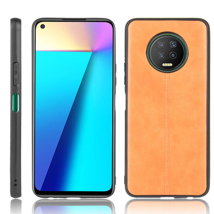 For Infinix Note 7 Shockproof Sewing Cow Pattern Skin Texture PC + PU + TPU Case