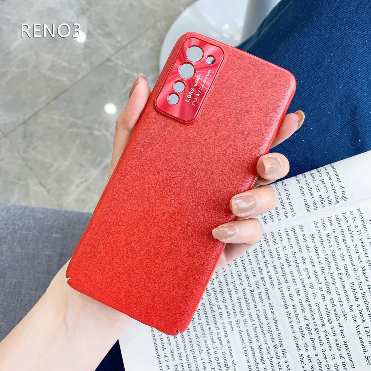 For OPPO Reno 3 All-Inclusive Pure Prime Skin Plastic Case with Lens Ring Protection Cover