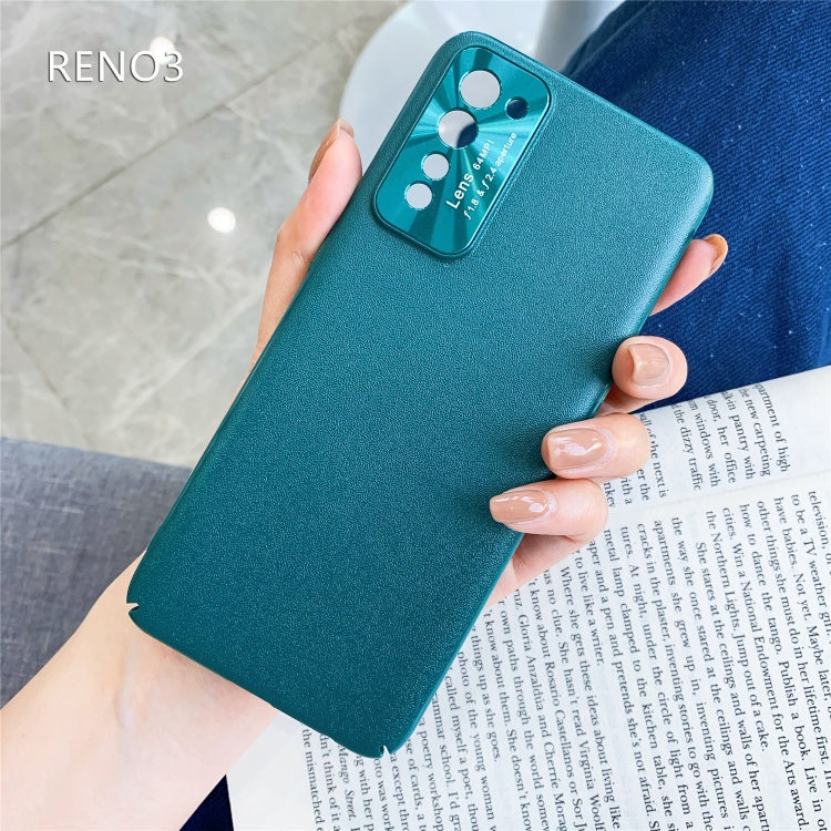 For OPPO Reno 3 All-Inclusive Pure Prime Skin Plastic Case with Lens Ring Protection Cover