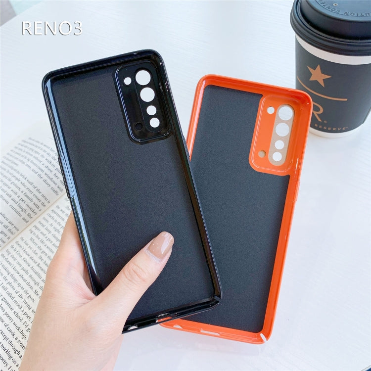 For OPPO Reno 3 All-Inclusive Pure Prime Skin Plastic Case with Lens Ring Protection Cover