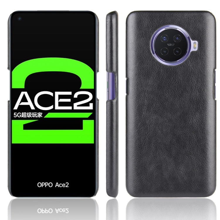 For OPPO Ace2 Shockproof Litchi Texture PC + PU Case