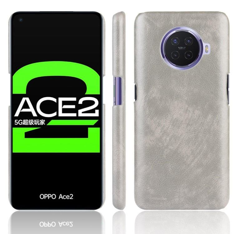 For OPPO Ace2 Shockproof Litchi Texture PC + PU Case