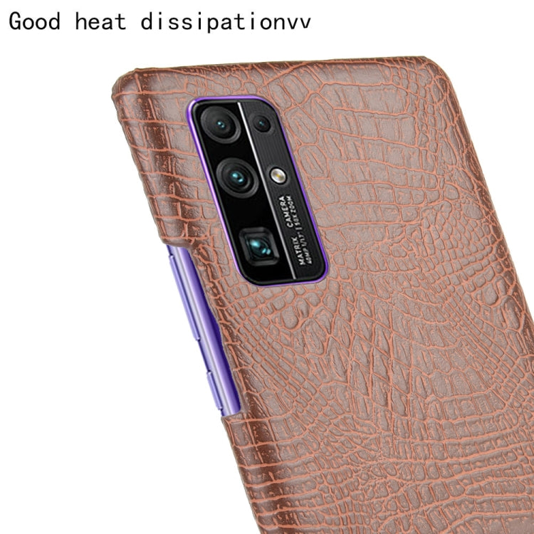 For Huawei Honor 30 Shockproof Crocodile Texture PC + PU Case