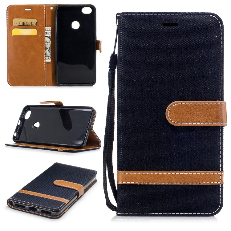 Color Matching Denim Texture Leather Case for Xiaomi Redmi Note 5A, with Holder & Card Slots & Wallet & Lanyard