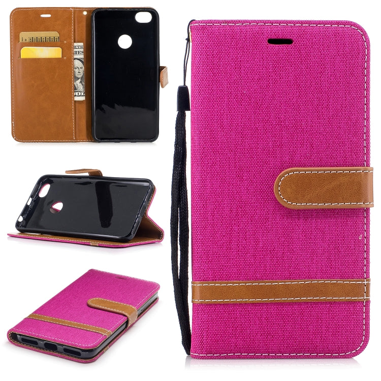Color Matching Denim Texture Leather Case for Xiaomi Redmi Note 5A, with Holder & Card Slots & Wallet & Lanyard