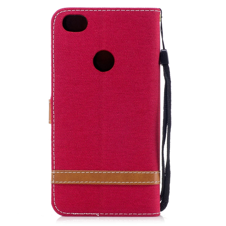 Color Matching Denim Texture Leather Case for Xiaomi Redmi Note 5A, with Holder & Card Slots & Wallet & Lanyard
