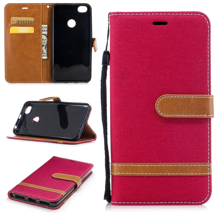 Color Matching Denim Texture Leather Case for Xiaomi Redmi Note 5A, with Holder & Card Slots & Wallet & Lanyard