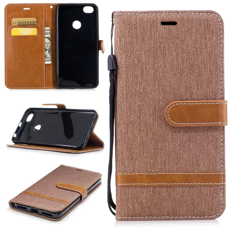 Color Matching Denim Texture Leather Case for Xiaomi Redmi Note 5A, with Holder & Card Slots & Wallet & Lanyard