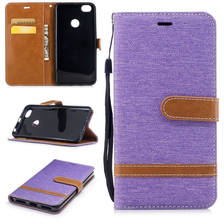 Color Matching Denim Texture Leather Case for Xiaomi Redmi Note 5A, with Holder & Card Slots & Wallet & Lanyard