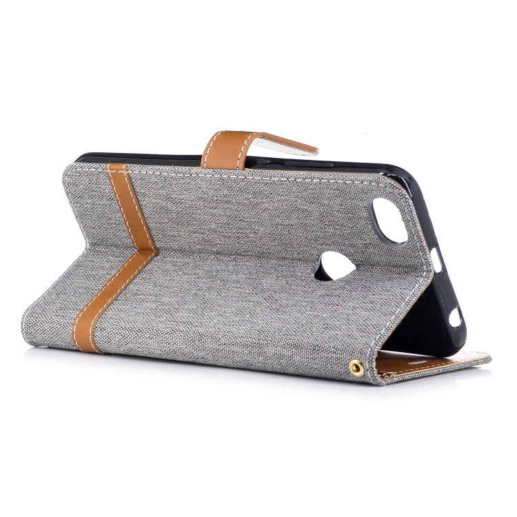 Color Matching Denim Texture Leather Case for Xiaomi Redmi Note 5A, with Holder & Card Slots & Wallet & Lanyard