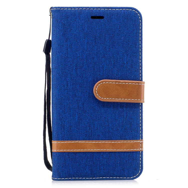 Color Matching Denim Texture Leather Case for Xiaomi Redmi Note 5A, with Holder & Card Slots & Wallet & Lanyard