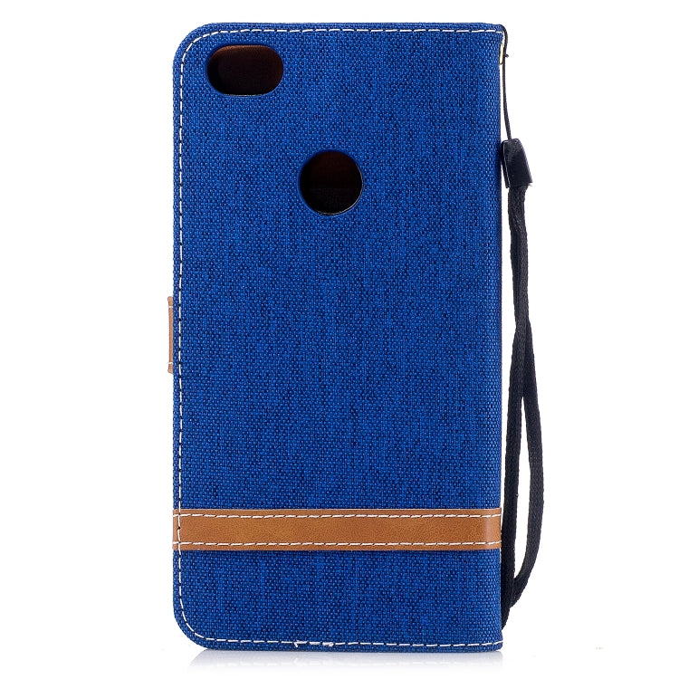Color Matching Denim Texture Leather Case for Xiaomi Redmi Note 5A, with Holder & Card Slots & Wallet & Lanyard