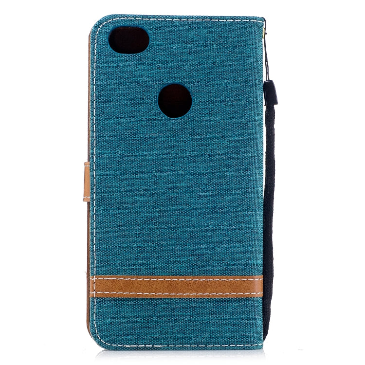 Color Matching Denim Texture Leather Case for Xiaomi Redmi Note 5A, with Holder & Card Slots & Wallet & Lanyard