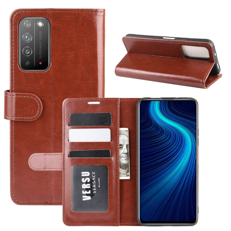 For Huawei Honor X10 5G R64 Texture Single Horizontal Flip Protective Case with Holder & Card Slots & Wallet& Photo Frame