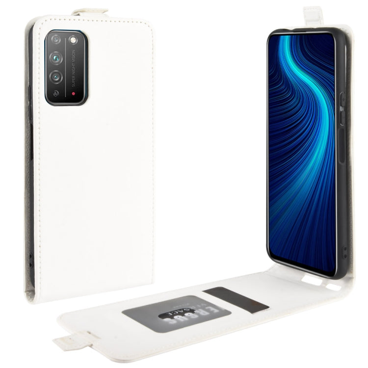 For Huawei Honor X10 5G R64 Texture Single Vertical Flip Leather Protective Case with Card Slots & Photo Frame