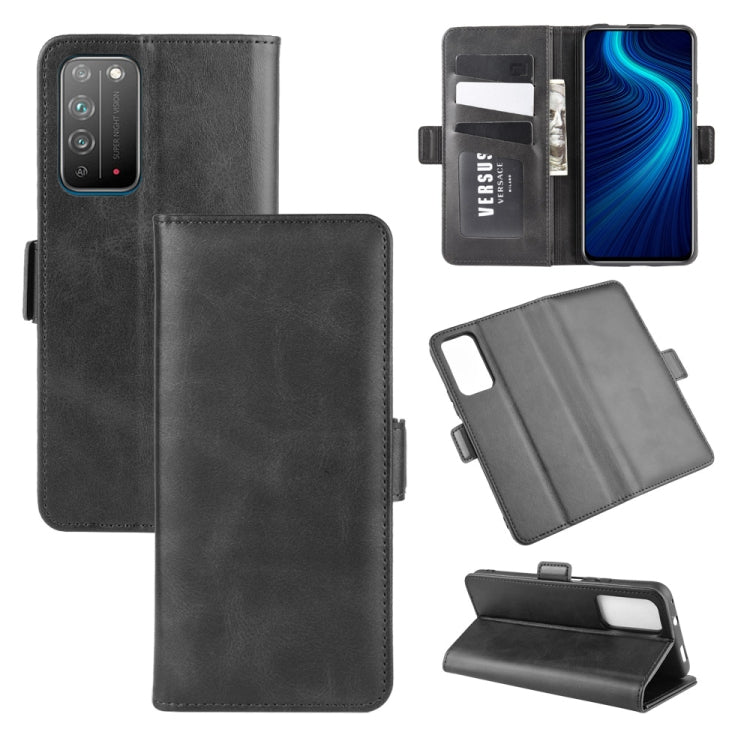 For Huawei Honor X10 5G Dual-side Magnetic Buckle Horizontal Flip Leather Case with Holder & Card Slots & Wallet