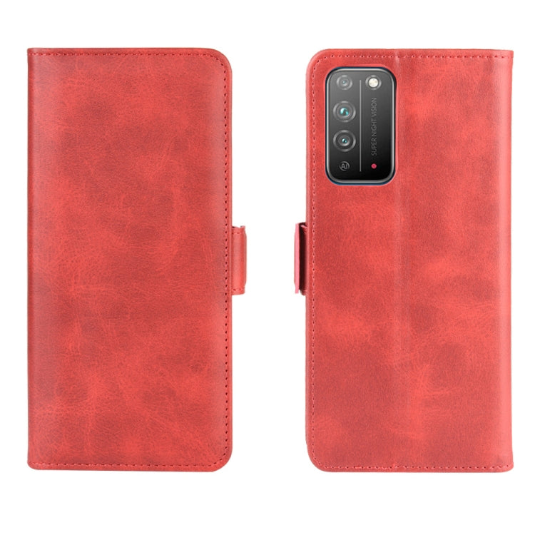 For Huawei Honor X10 5G Dual-side Magnetic Buckle Horizontal Flip Leather Case with Holder & Card Slots & Wallet