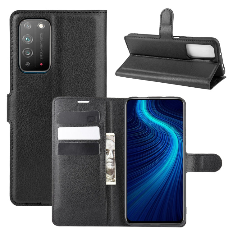 For Huawei Honor X10 5G Litchi Texture Horizontal Flip Protective Case with Holder & Card Slots & Wallet
