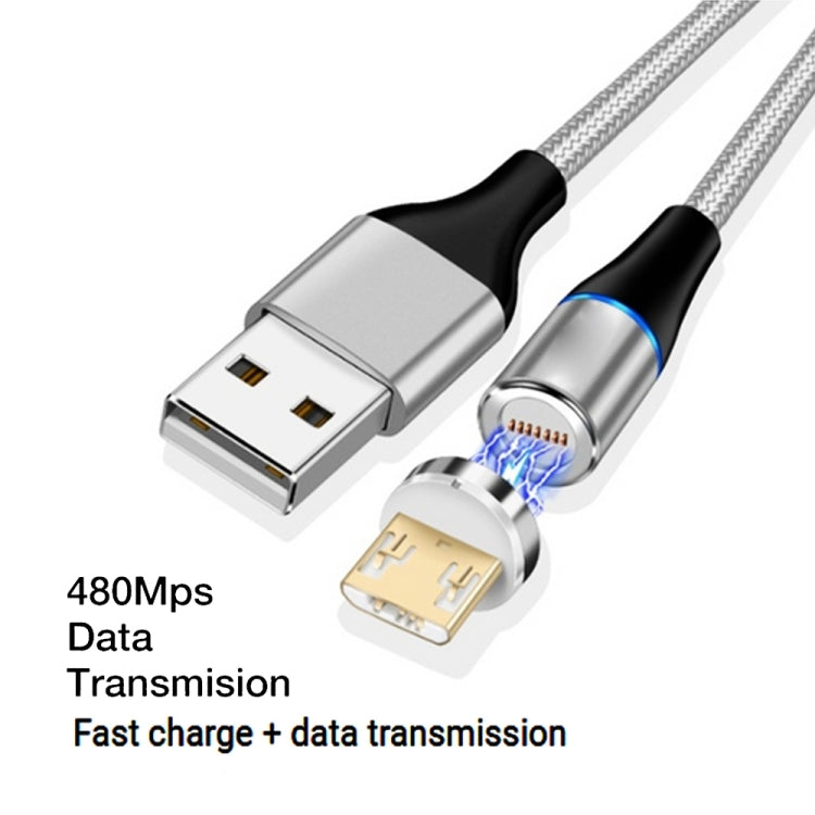 3A USB to Micro USB Fast Charging + 480Mbps Data Transmission Mobile Phone Magnetic Suction Fast Charging Data Cable, Cable Length: 1m