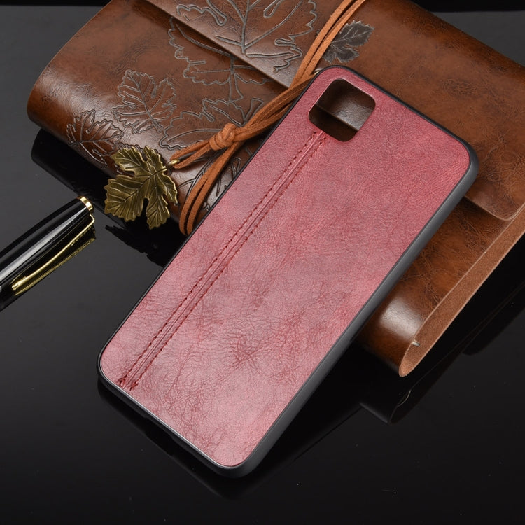 For Huawei Y5p Shockproof Sewing Cow Pattern Skin PC + PU + TPU Case