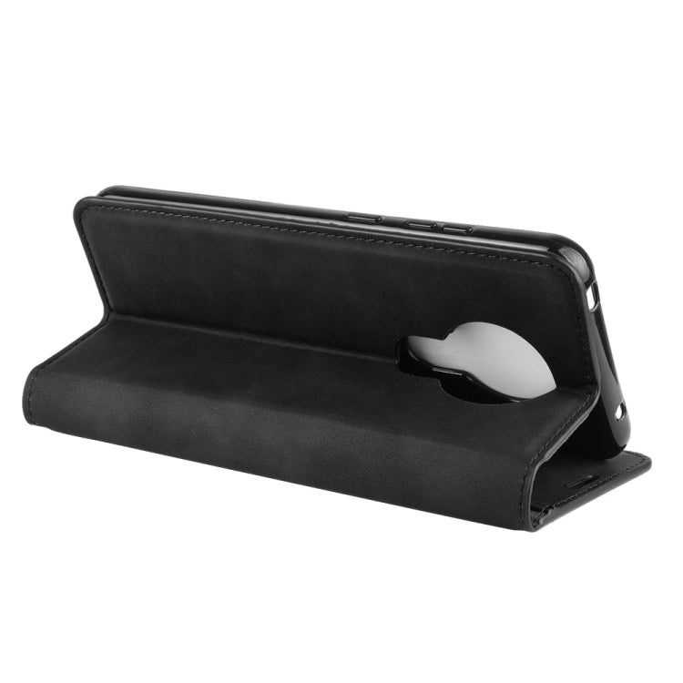 For Nokia 5.3 Retro-skin Business Magnetic Suction Leather Case with Holder & Card Slots & Wallet