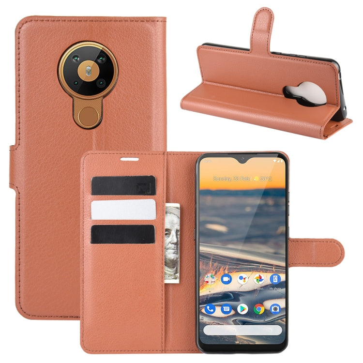 For Nokia 5.3 Litchi Texture Horizontal Flip Protective Case with Holder & Card Slots & Wallet