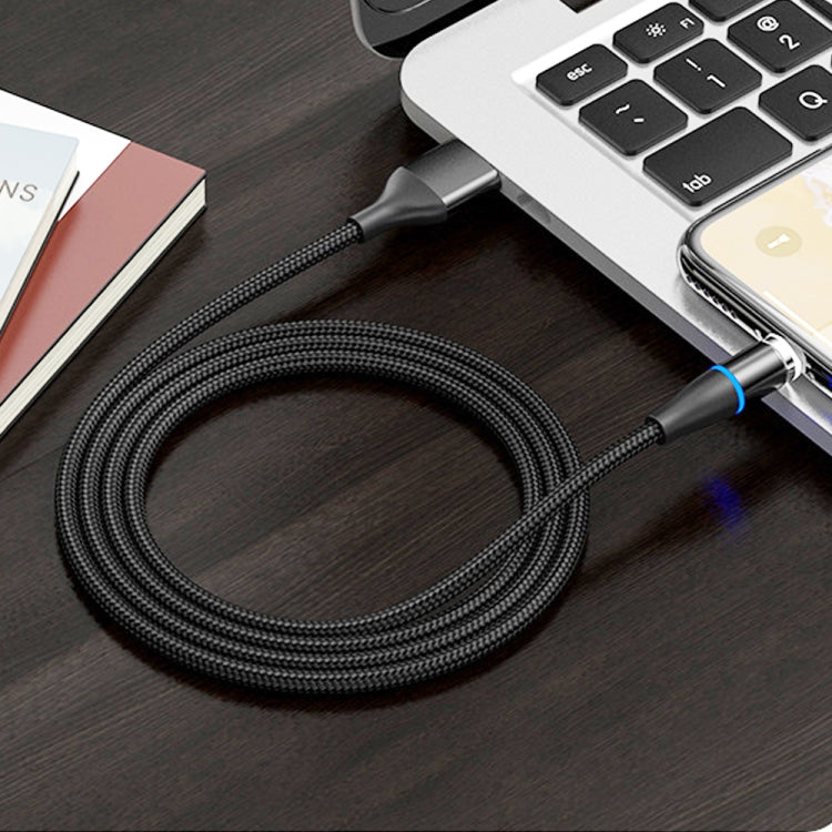 2 in 1 3A USB to Micro USB + USB-C / Type-C Fast Charging + 480Mbps Data Transmission Mobile Phone Magnetic Suction Fast Charging Data Cable, Cable Length: 1m