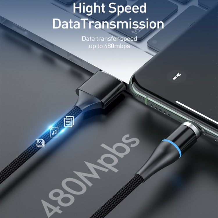 2 in 1 3A USB to Micro USB + USB-C / Type-C Fast Charging + 480Mbps Data Transmission Mobile Phone Magnetic Suction Fast Charging Data Cable, Cable Length: 1m