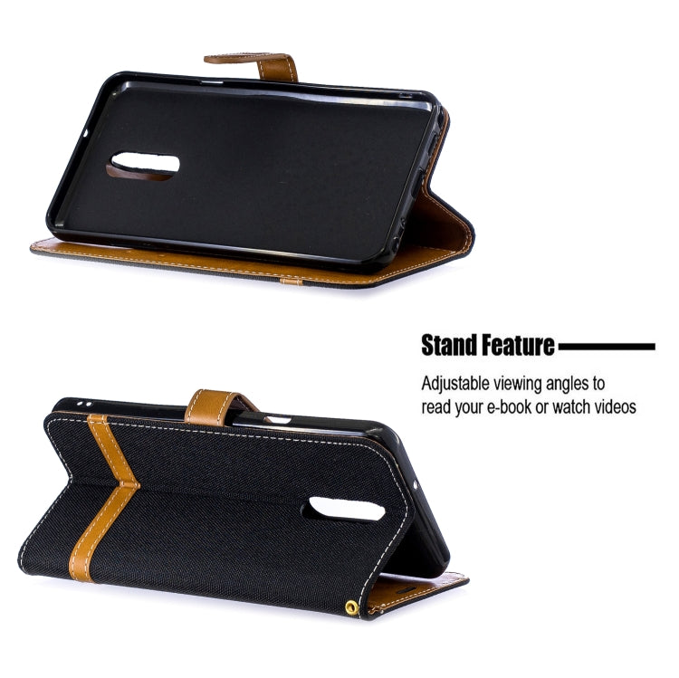 Color Matching Denim Texture Leather Case for LG Stylo 5, with Holder & Card Slots & Wallet & Lanyard