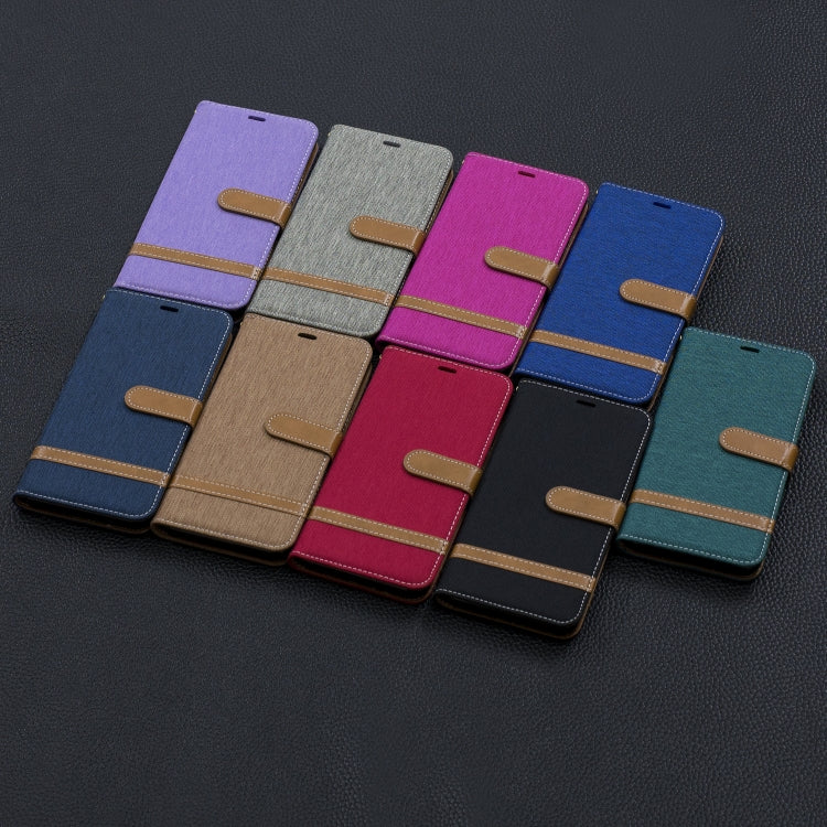 Color Matching Denim Texture Leather Case for LG Stylo 5, with Holder & Card Slots & Wallet & Lanyard