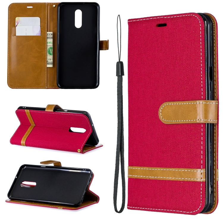 Color Matching Denim Texture Leather Case for LG Stylo 5, with Holder & Card Slots & Wallet & Lanyard