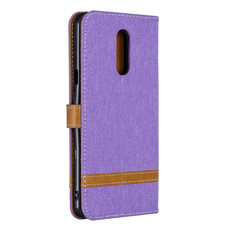 Color Matching Denim Texture Leather Case for LG Stylo 5, with Holder & Card Slots & Wallet & Lanyard