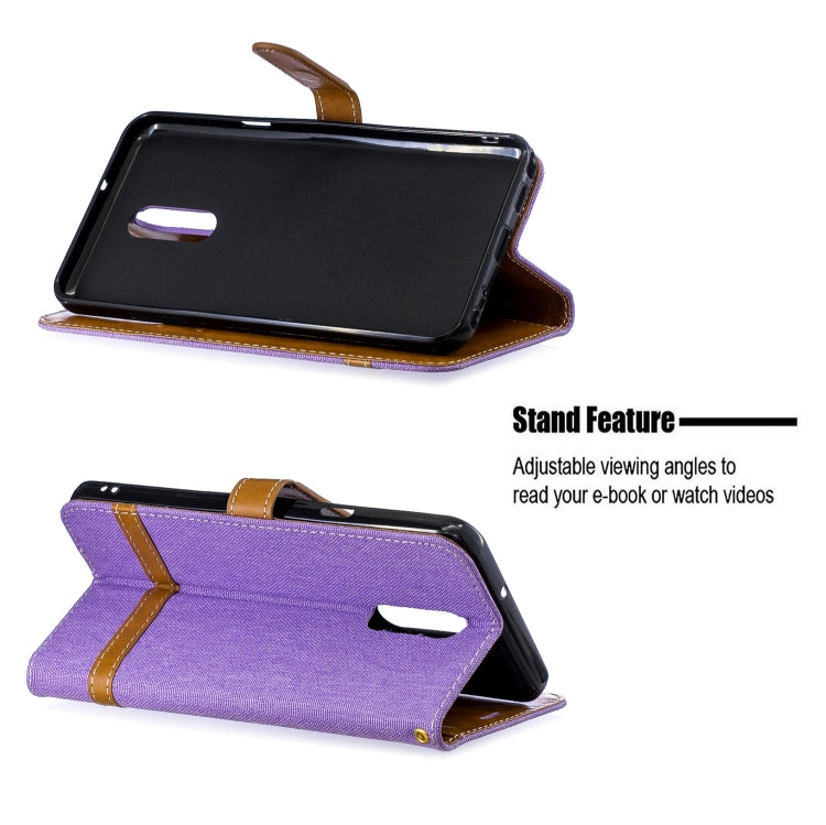 Color Matching Denim Texture Leather Case for LG Stylo 5, with Holder & Card Slots & Wallet & Lanyard