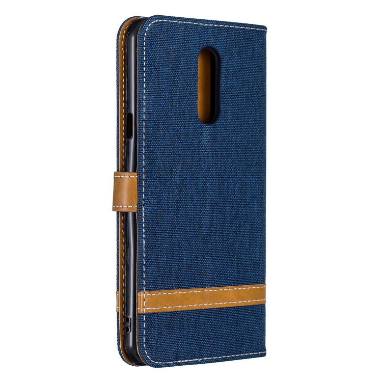 Color Matching Denim Texture Leather Case for LG Stylo 5, with Holder & Card Slots & Wallet & Lanyard