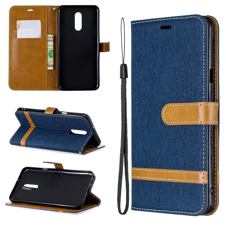 Color Matching Denim Texture Leather Case for LG Stylo 5, with Holder & Card Slots & Wallet & Lanyard