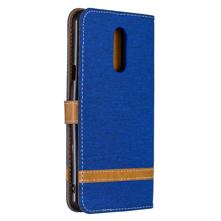 Color Matching Denim Texture Leather Case for LG Stylo 5, with Holder & Card Slots & Wallet & Lanyard