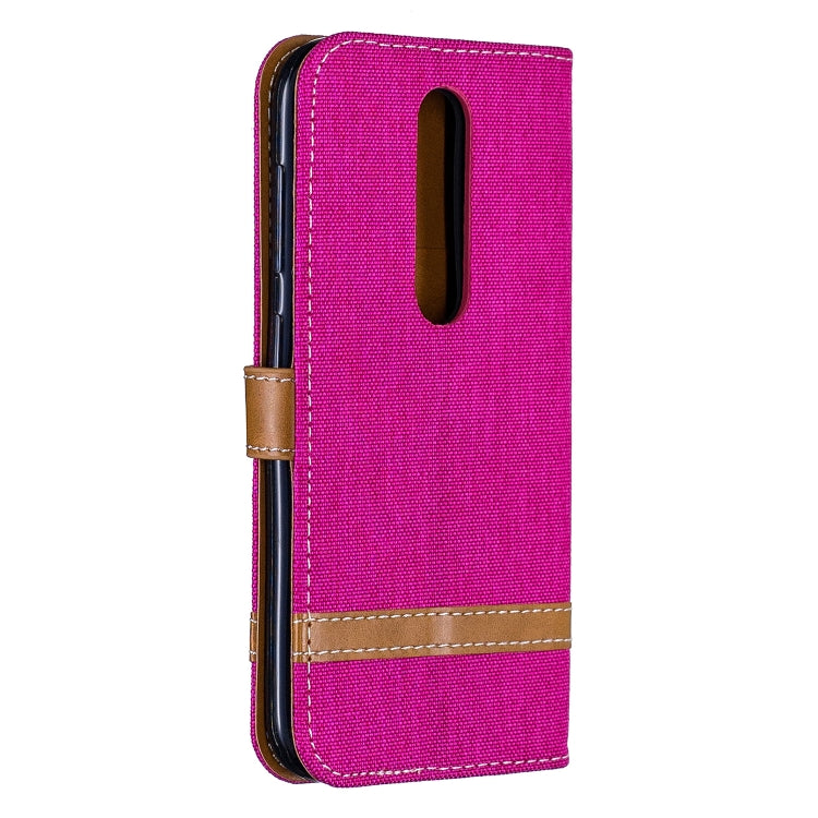 Color Matching Denim Texture Leather Case for Nokia 4.2, with Holder & Card Slots & Wallet & Lanyard