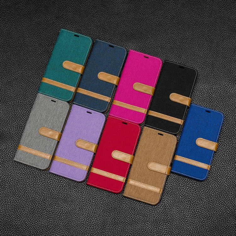 Color Matching Denim Texture Leather Case for Nokia 4.2, with Holder & Card Slots & Wallet & Lanyard