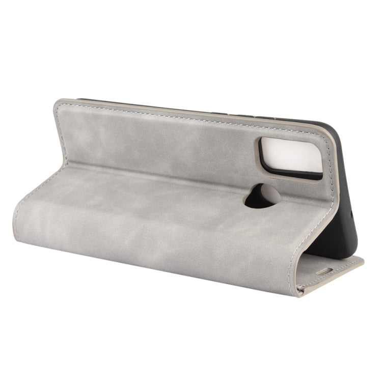 For Huawei Honor 9X lite Retro-skin Business Magnetic Suction Leather Case with Holder & Card Slots & Wallet