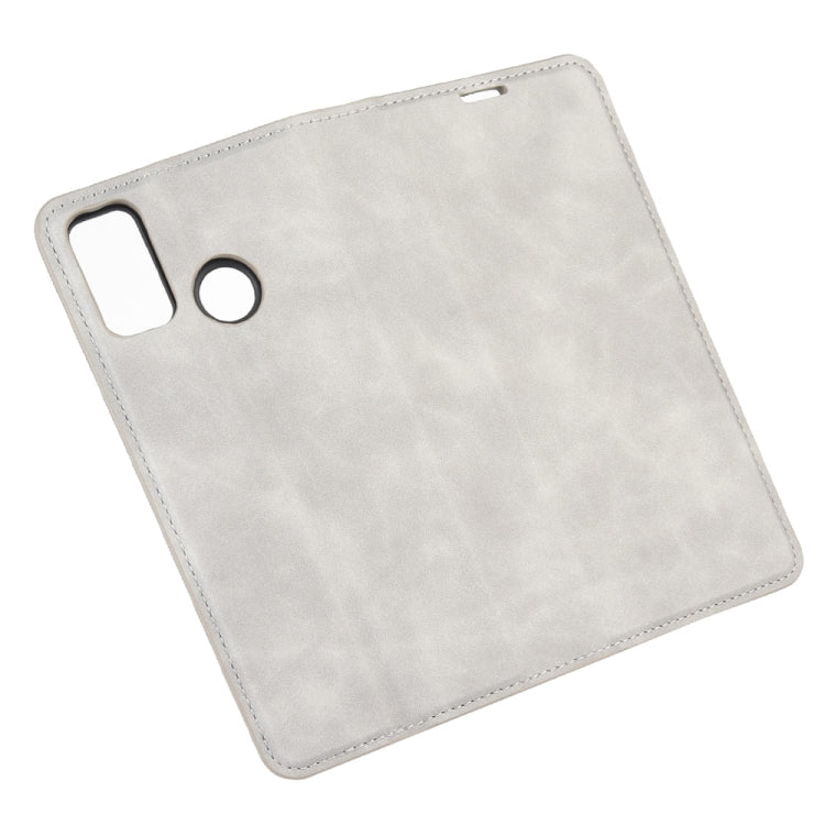 For Huawei Honor 9X lite Retro-skin Business Magnetic Suction Leather Case with Holder & Card Slots & Wallet