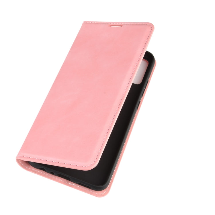 For Huawei Honor 9X lite Retro-skin Business Magnetic Suction Leather Case with Holder & Card Slots & Wallet